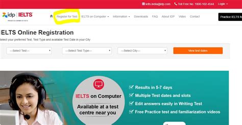 Register for IELTS on Computer with IDP .